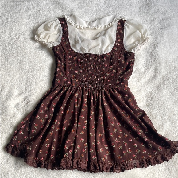 LIZ LISA Brown Floral Mini Dress - Picture 8 of 9